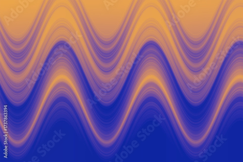 Abstract wavy background with orange and blue gradient color combination