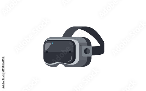 A modern virtual reality headset with a black strap, designed for immersive digital experiences.