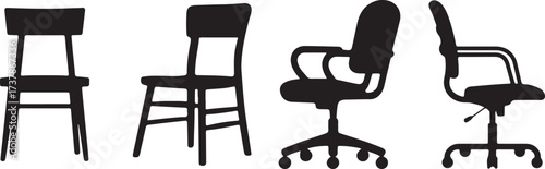 chair silhouette vector, furniture clipart design, modern chair art, office chair svg, home interior decor graphic, black furniture illustration, minimalist chair icon, bar stool vector art, seating f