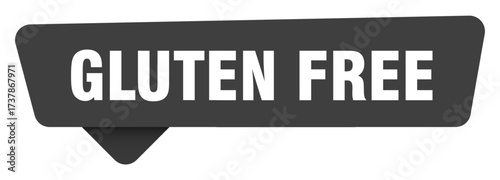 gluten free black sign isolated on transpatent background. gluten free sticker