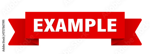 example ribbon isolated on transparent background. example ribbon