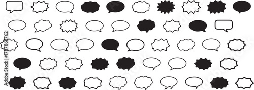 speech bubble silhouette, chat bubble vector, comment icon design, communication symbol svg, dialogue graphic art, message shape illustration, social media clipart, text box artwork, conversation clou