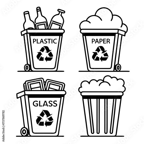 vector trash can icon