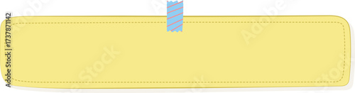 Cute pastel yellow memo pad with washi tape for notes and reminders