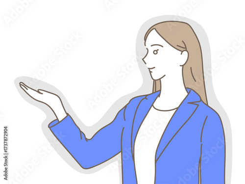 イラスト　女性　手