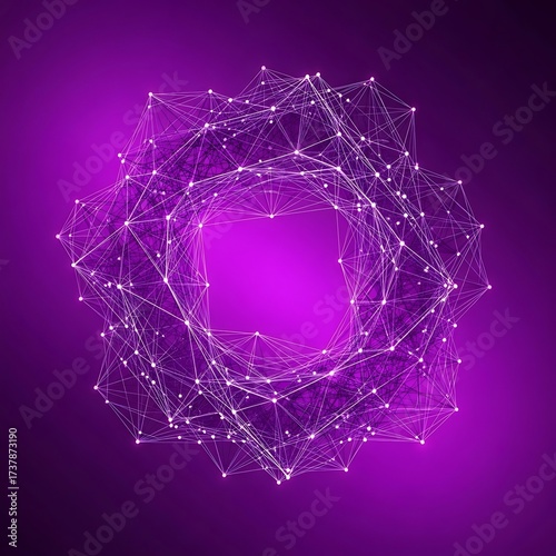 Abstract Geometric Design with Purple Background.