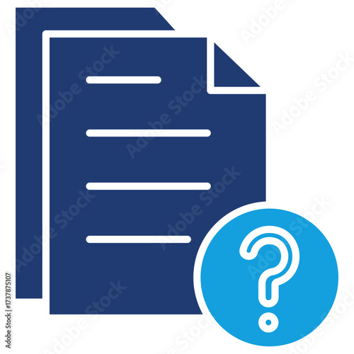 Questionnaire Flat Blue Icon