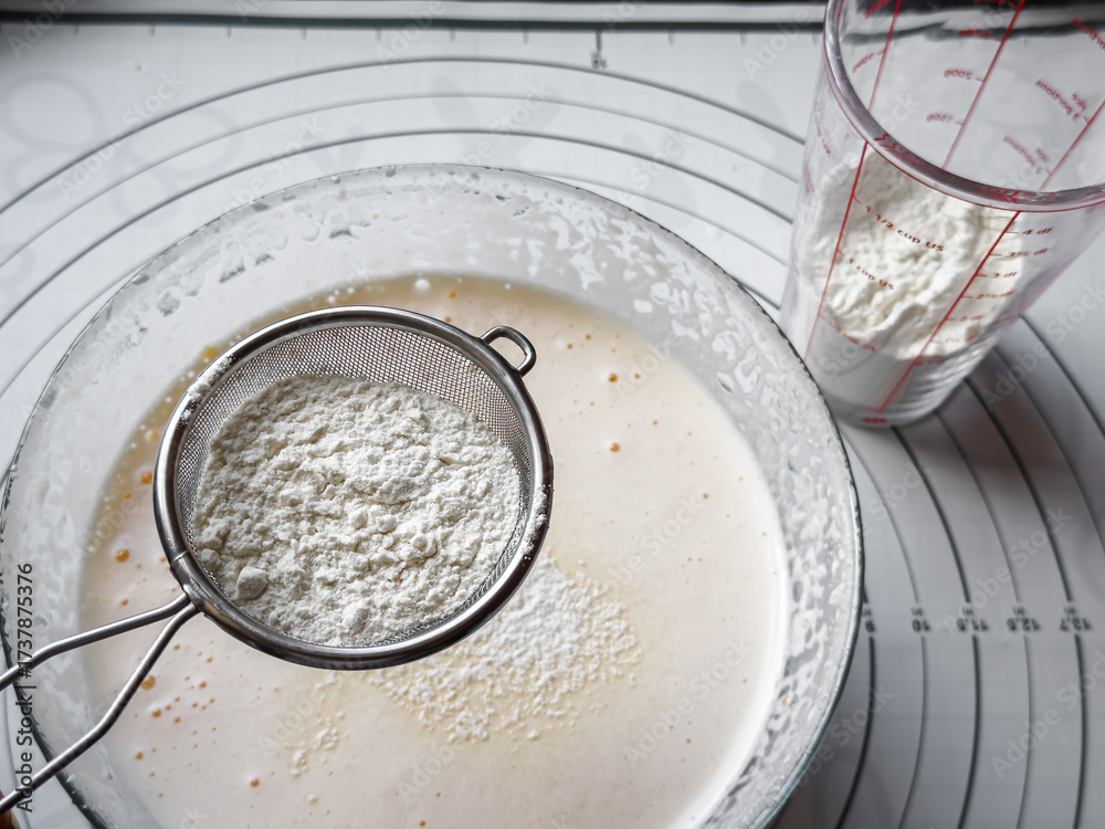 Fototapeta premium Homemade Dessert Preparation Process