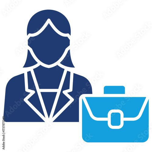 Client Flat Blue Icon