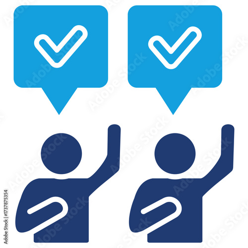 Vote Flat Blue Icon