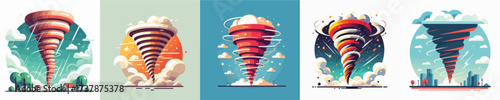 a vector of a tornado