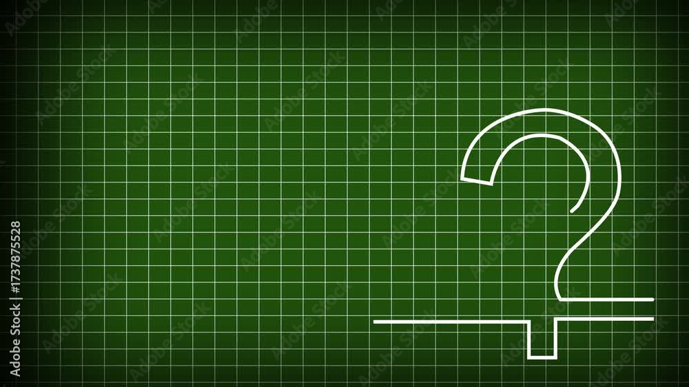 Digital technology business background. Question mark in high ...