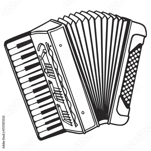 accordion isolated on white