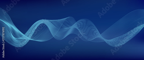 Abstract digital blue wave pattern creating a sophisticated technology background, ideal for futuristic concepts, data visualization, and modern innovative designs