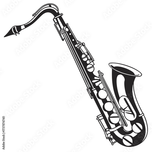 saxophone isolated on white