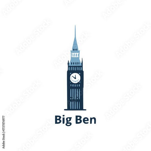 Big ben tower vector illustration