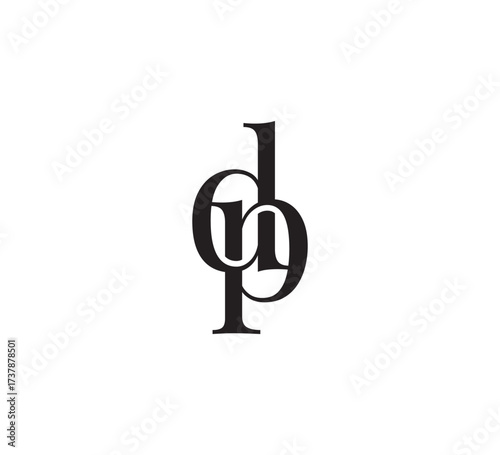 Elegant Serif Monogram Logo with Overlapping Initial Letters – Vintage and Modern Branding Design dp