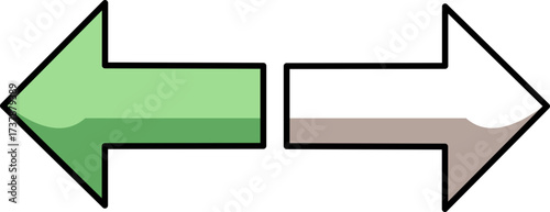 Symmetrical direction icons for web design and user interfaces enhancing navigation
