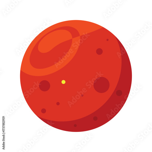 vector illustration of a red mars