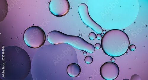 Abstract image showcasing colorful oil droplets on a vibrant background, creating a mesmerizing visual effect