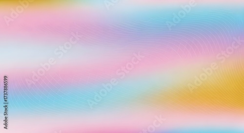 Abstract pastel background with flowing waves in pink, blue, and yellow, suitable for design projects