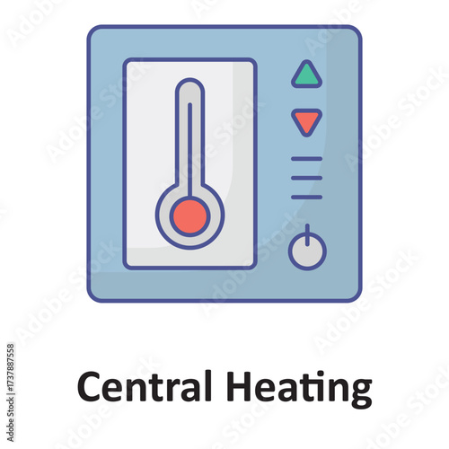 Central heating Vector icon which can easily modify or edit