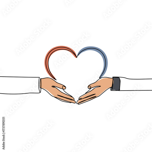 Hands forming heart shape symbolizing friendship and connection  