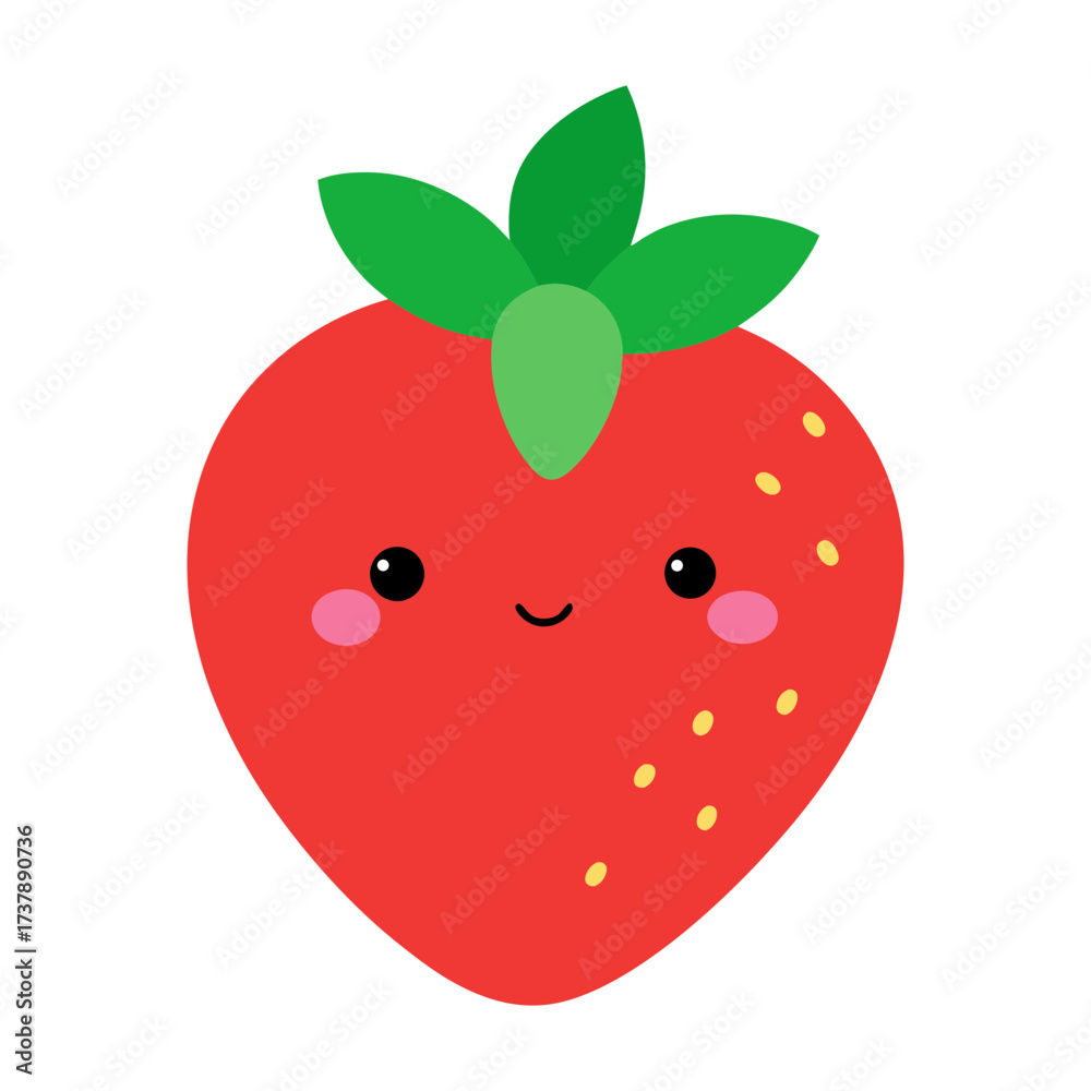 Obraz premium vector illustration of a strawberry