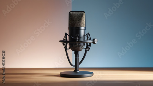 Sleek and Modern Black Microphone - A Must-Have for Your Studio
