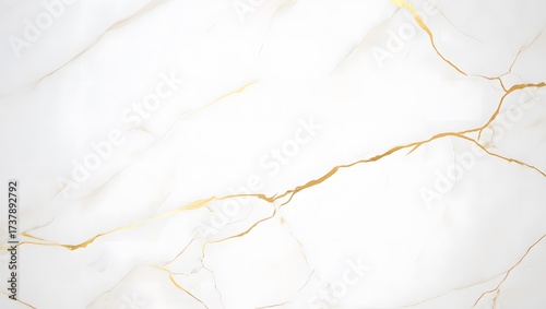 Elegant white marble texture with subtle gold veining