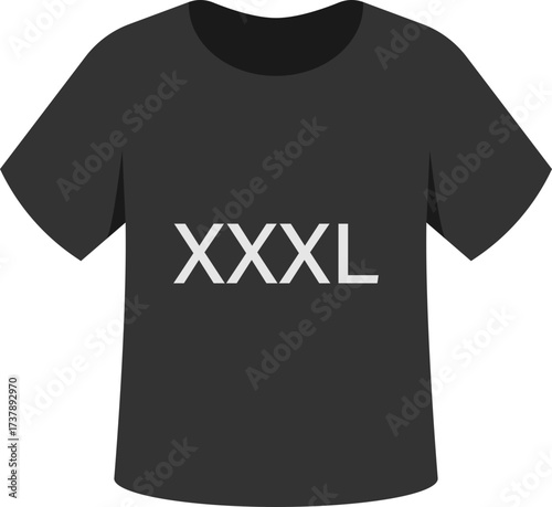 Black XXXL shirt icon for clothing designs