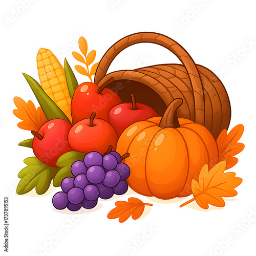 thanksgiving day isolated illustration