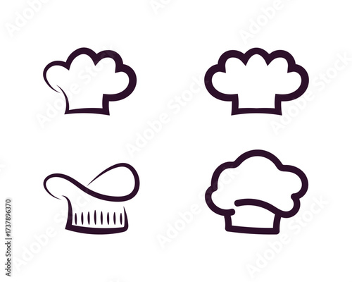 chef logo classical cook catering vector design