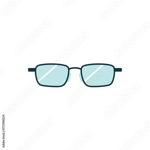Stylish blue eyeglasses on a white background offering clear vision and a modern aesthetic perfect for eye health and fashion promotions