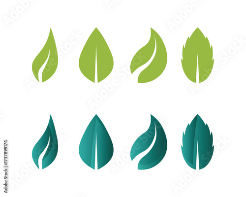 Tree leaf vector logo design, eco-friendly concept.