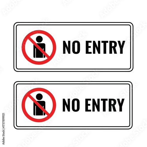 Free Download No Entry Sign Icon Set – Restricted Area Symbols for Safety, Warning, and Prohibition - GFXLoad