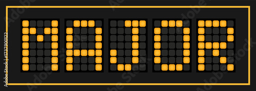 Orange color led banner in word major on black background