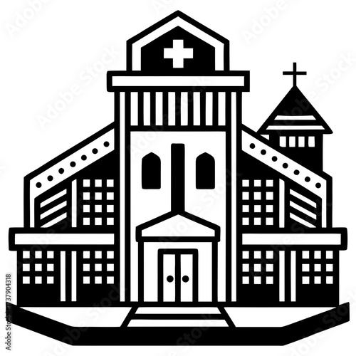 Vector illustration of a cartoon house or cottage icon with a roof and window, a perfect symbol for home or real estate business design