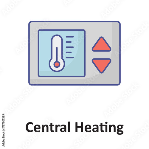 Central heating Vector icon which can easily modify or edit