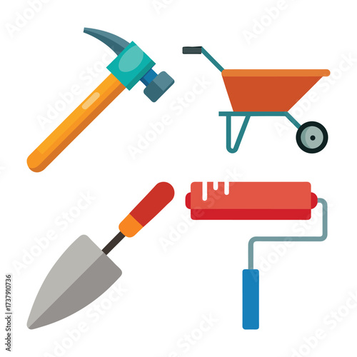 Construction and Repair Tools Vector Set