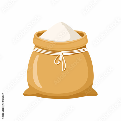 Sack of flour tied at top