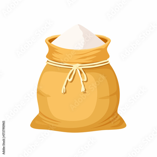 Sack of flour tied at top