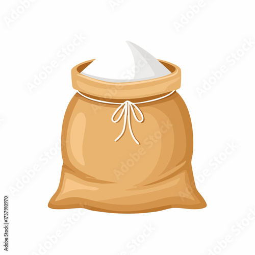 Sack of flour tied at top