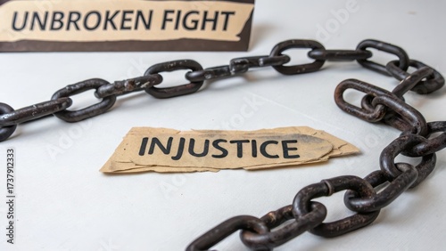 Symbolic Representation of Injustice and Unbroken Fight Against Chains
