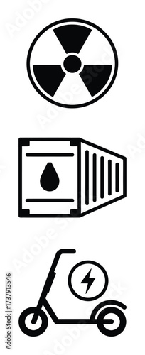Energy and Power Source Icons for Technology Design