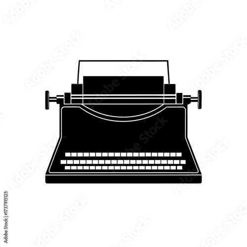 Vector illustration of a vintage typewriter