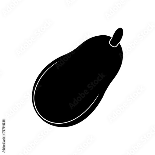 Vector black avocado icon