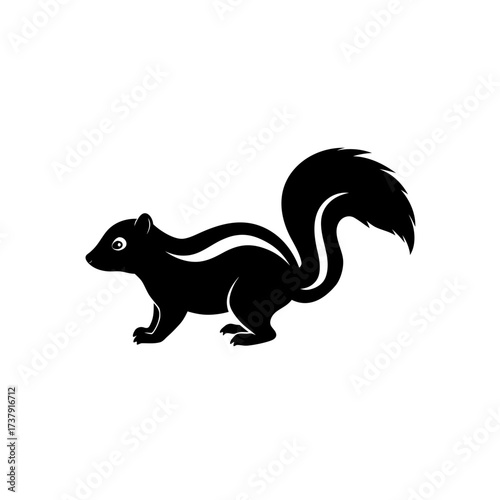 Vector skunk silhouette
