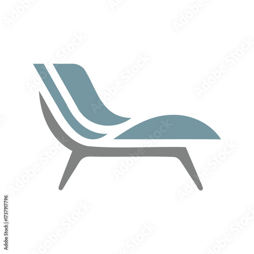 Modern minimalist lounge chair icon