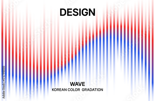 Cover Design of Abstract Gradient Wave Line Art in White Background
